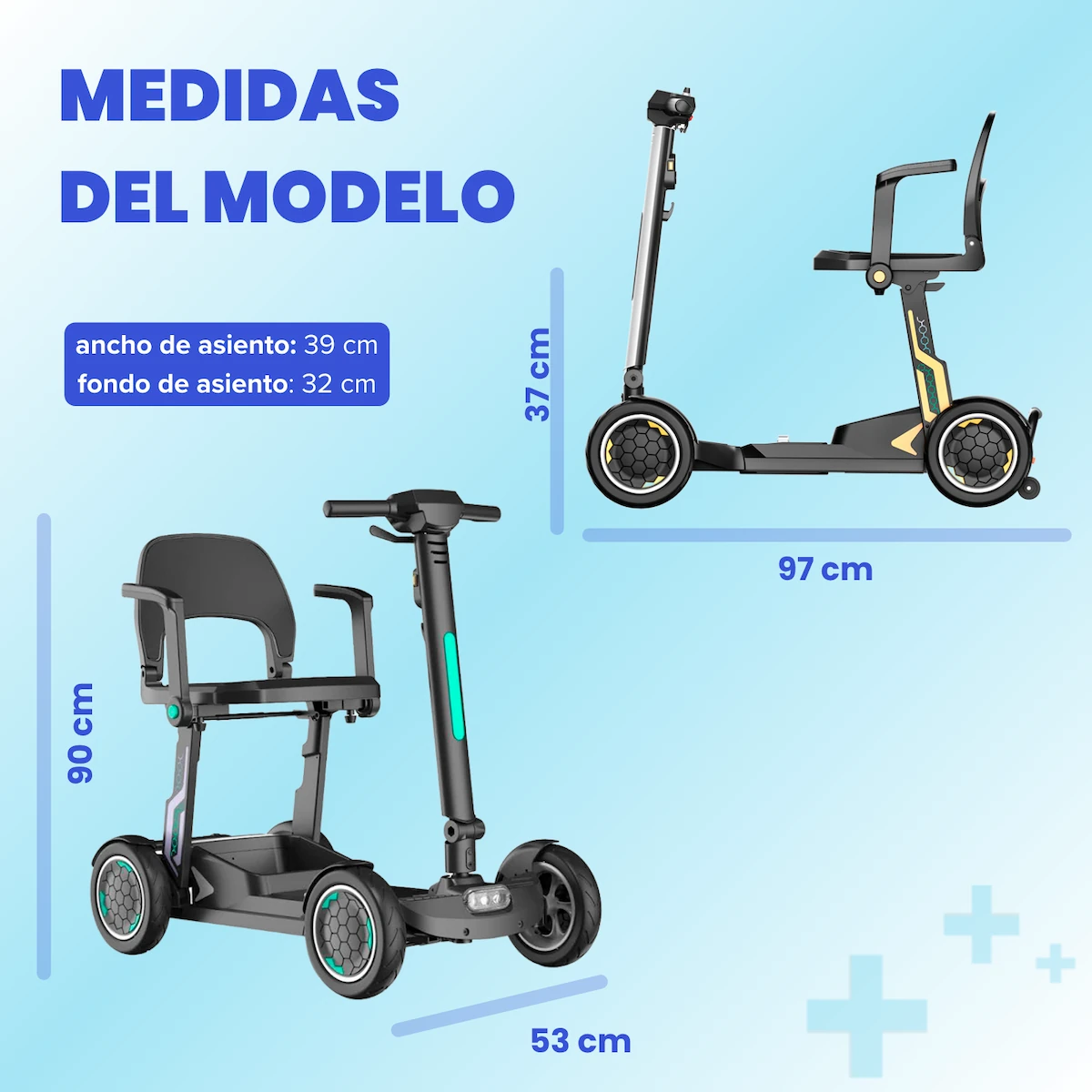 Medidas asiento scooter modena lite